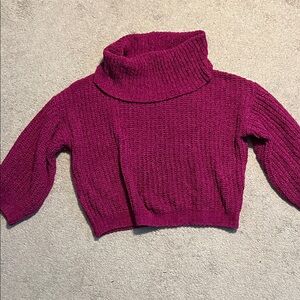 Express Fuchsia Cowl Neck Sweater